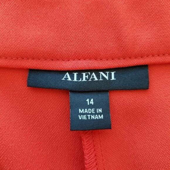 Alfani Boot Leg Tummy Control Pants Slit Hem Womens Size 14 Red Ash NEW - Picture 7 of 9